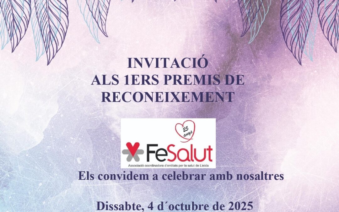 Invitació als I Premis de Reconeixement FeSalut